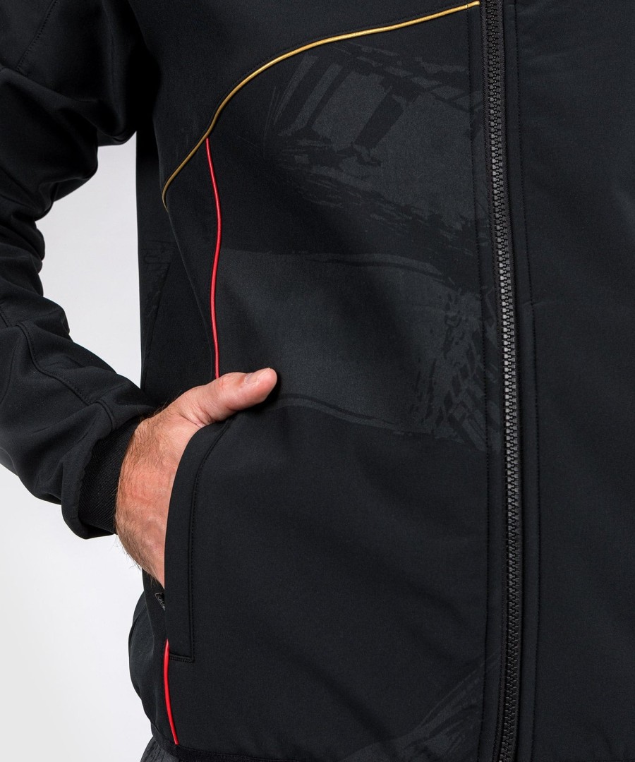 jaqueta softshell venum x mirage - pretodourado