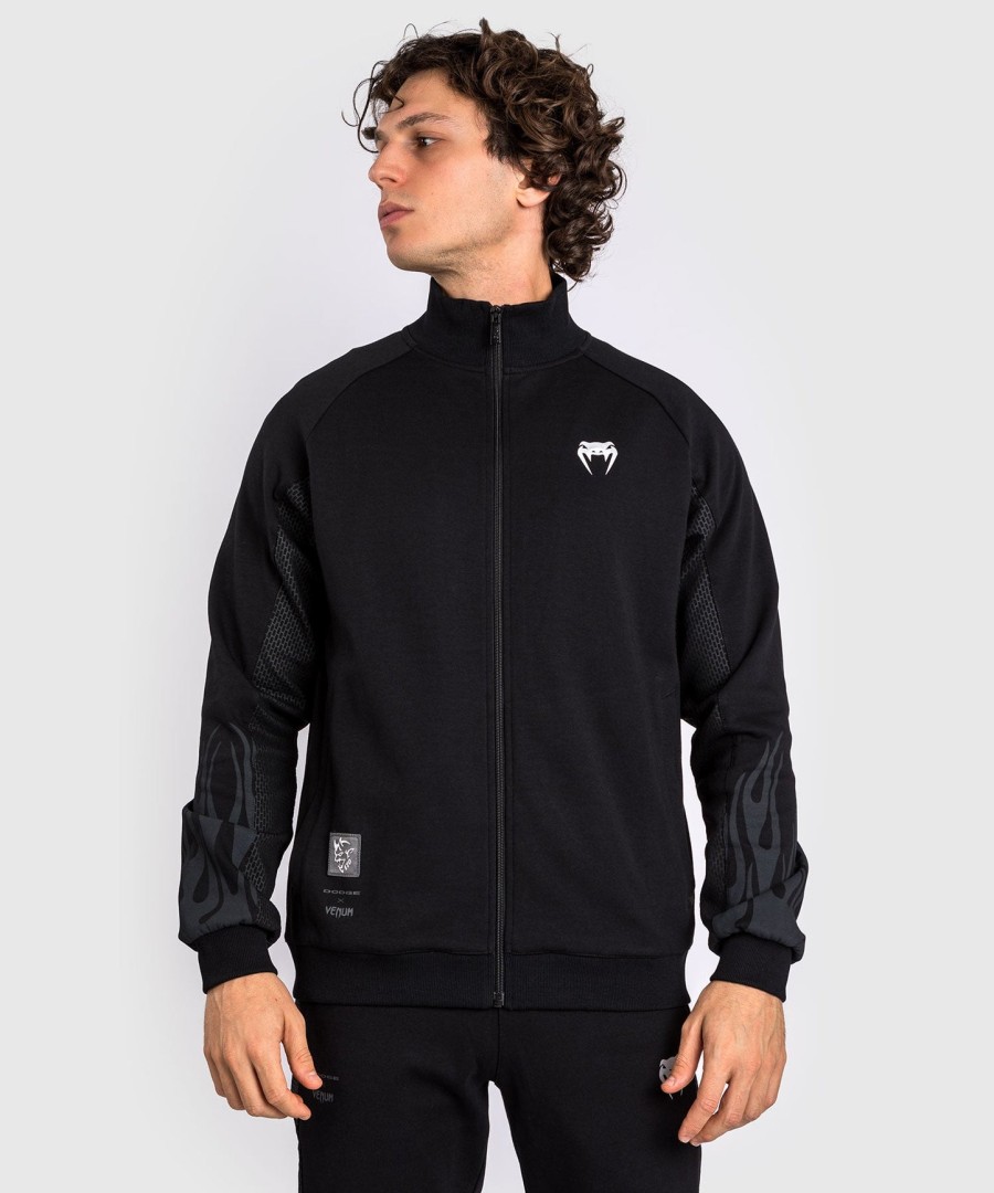 jaqueta masculina venum x dodge demon 170 com zíper frontal - preta