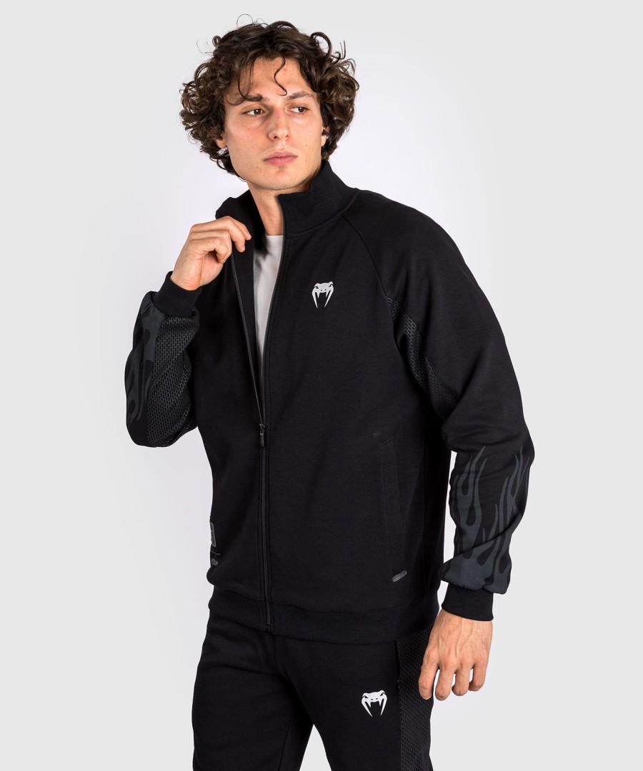 jaqueta masculina venum x dodge demon 170 com zíper frontal - preta