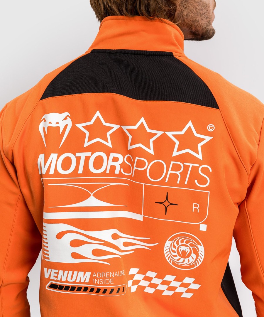 jaqueta venum motorsport softshell - tangerina