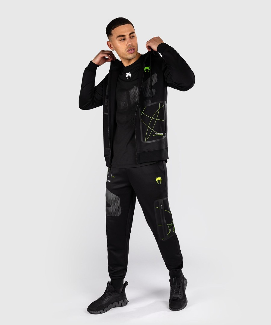 moletom com zíper venum training camp 4.0 - pretoverde neon