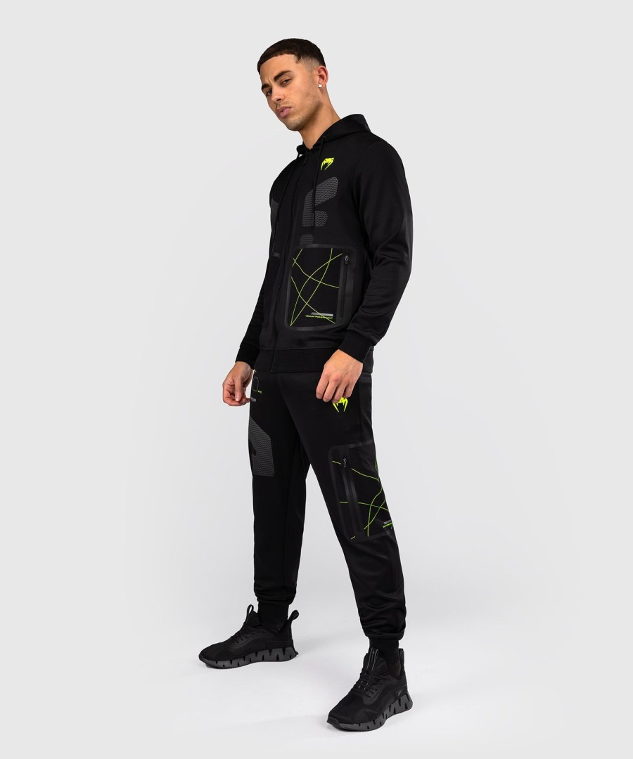 moletom com zíper venum training camp 4.0 - pretoverde neon