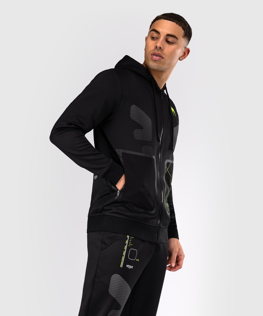 moletom com zíper venum training camp 4.0 - pretoverde neon