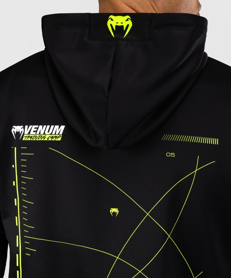moletom com zíper venum training camp 4.0 - pretoverde neon