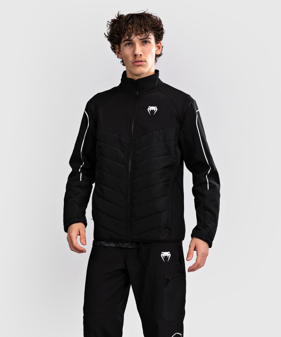 jaqueta venum paddock softshell de manga comprida - preta