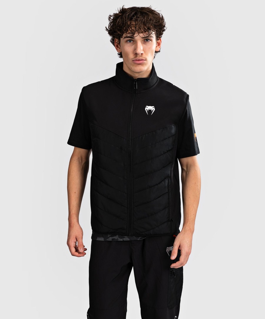 jaqueta softshell venum paddock de manga curta - preta