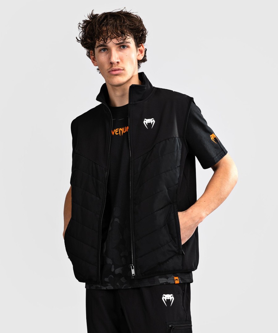 jaqueta softshell venum paddock de manga curta - preta