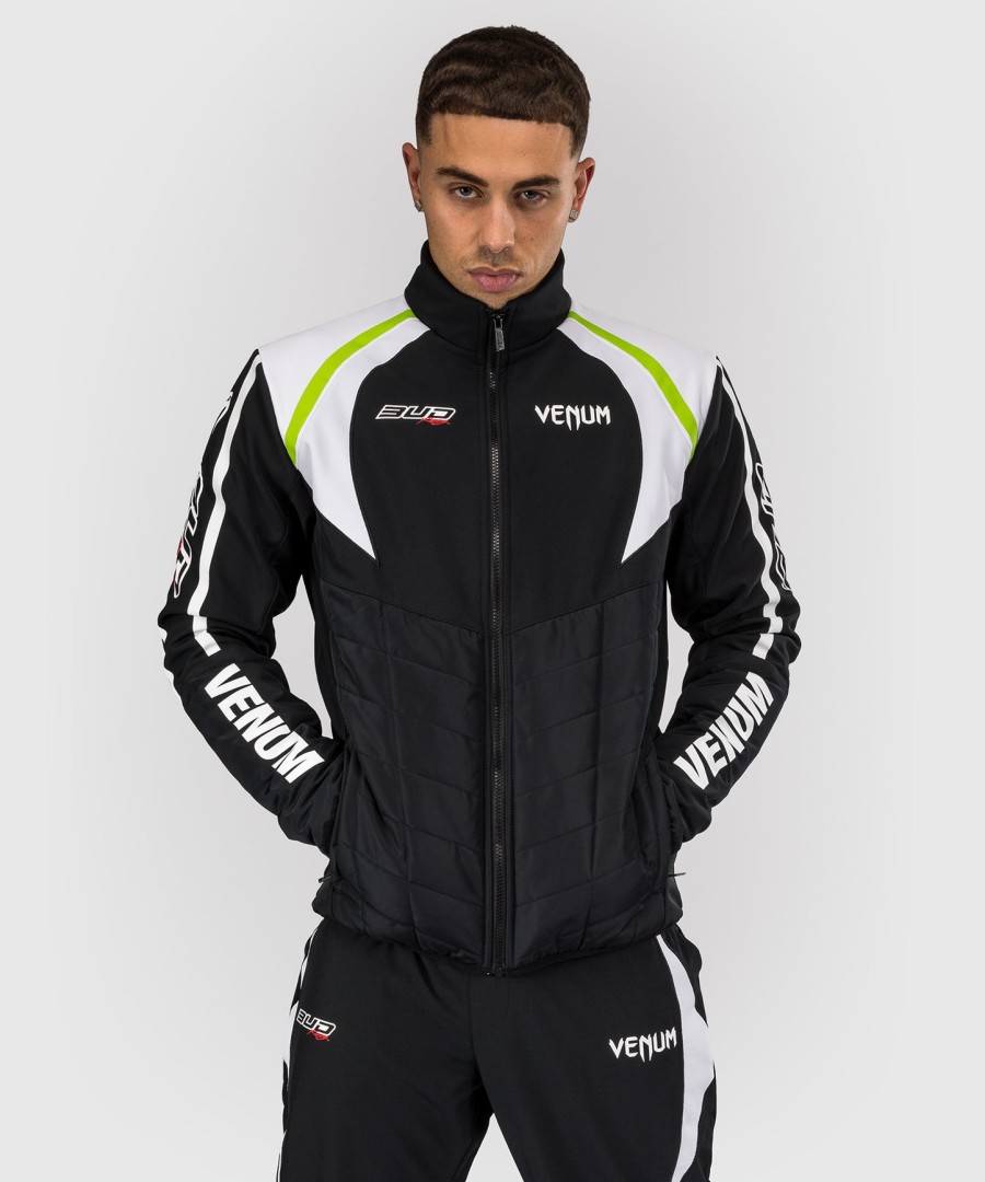 jaqueta masculina venum x bud racing - pretobrancoverde limão