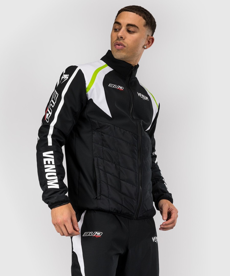 jaqueta masculina venum x bud racing - pretobrancoverde limão