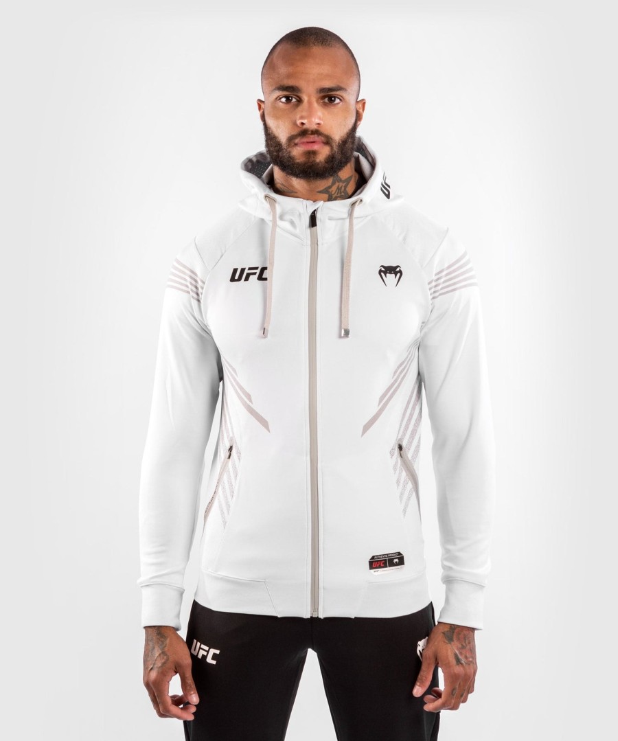 moletom com capuz ufc venum authentic fight night masculino walkout - branco