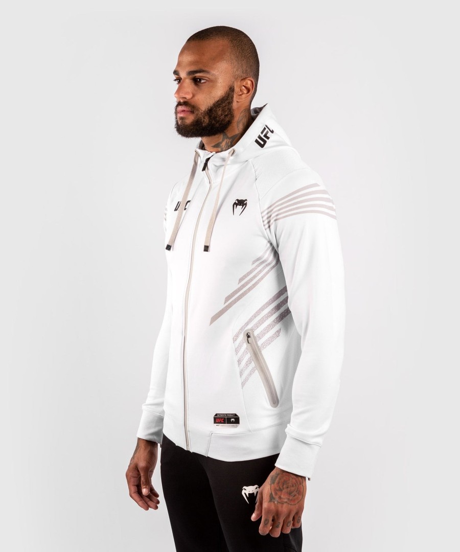 moletom com capuz ufc venum authentic fight night masculino walkout - branco
