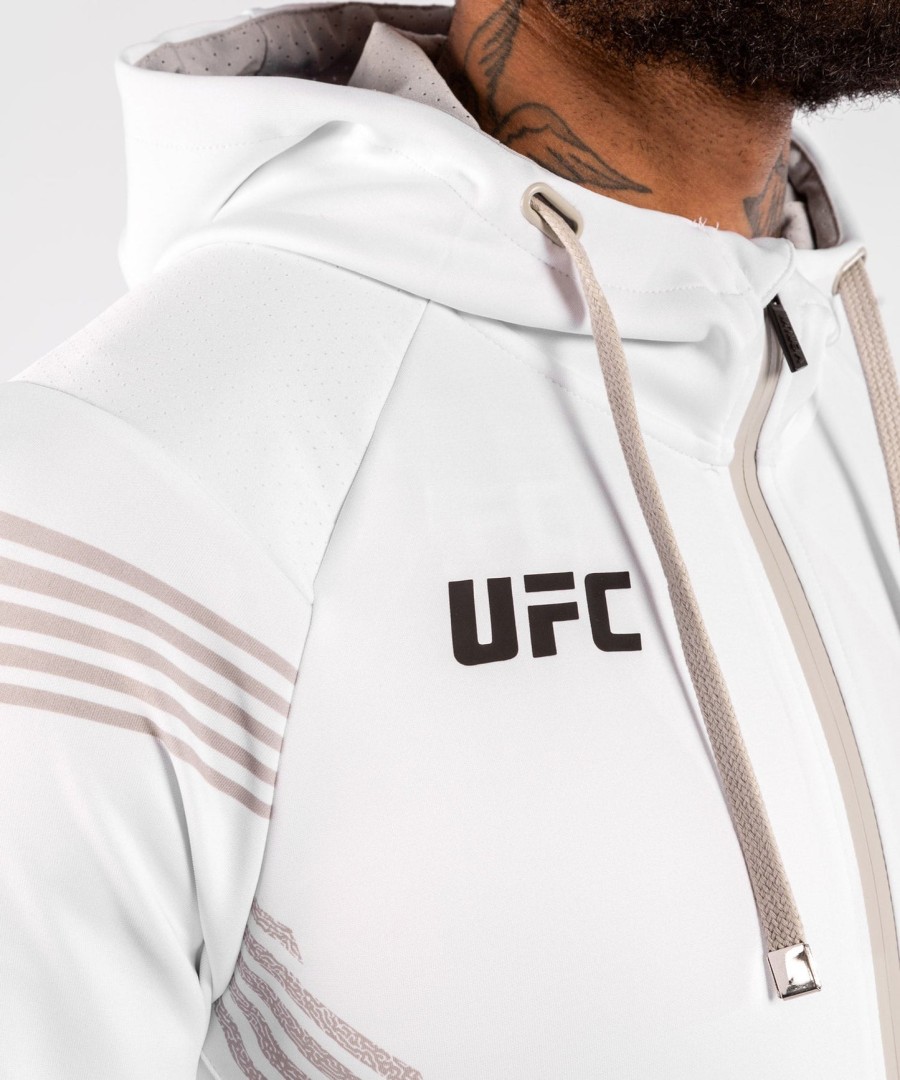 moletom com capuz ufc venum authentic fight night masculino walkout - branco