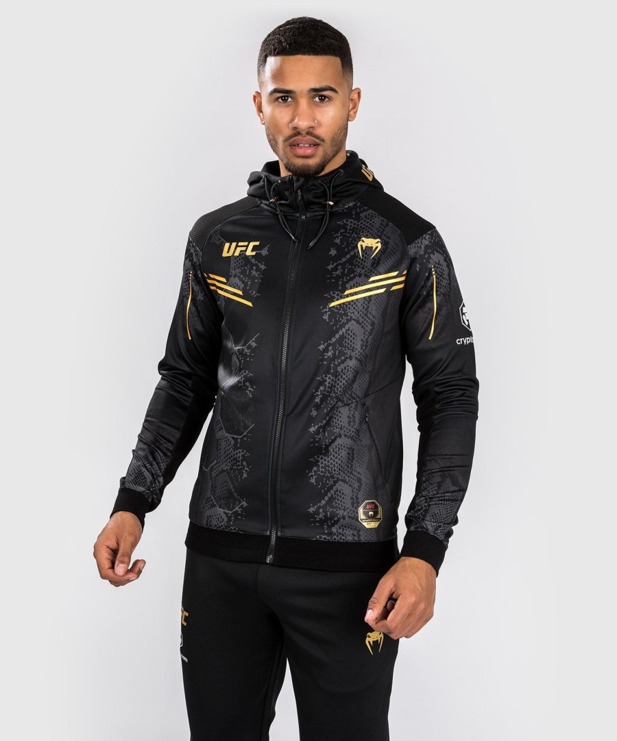 moletom com capuz ufc adrenaline by venum authentic fight night masculino walkout - campeão