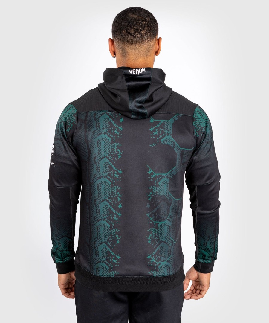 moletom com capuz ufc adrenaline by venum authentic fight night masculino walkout - edição esmeralda - verdepreto