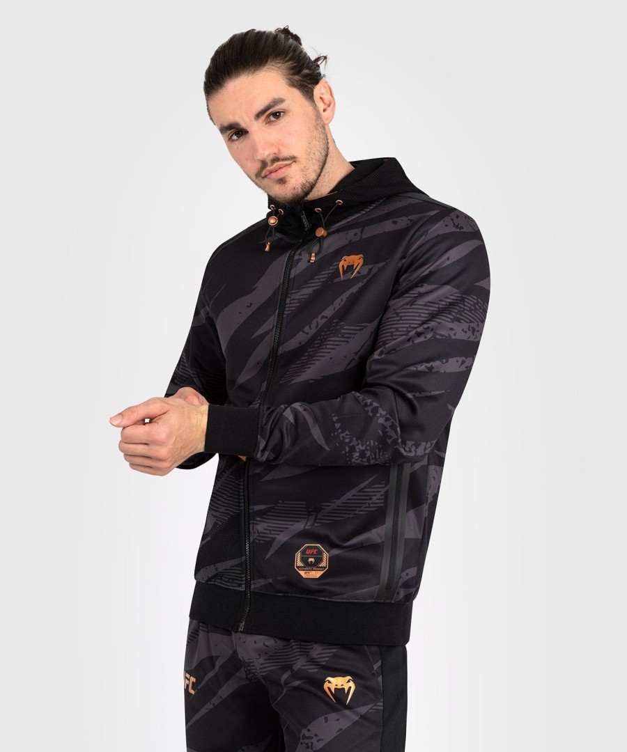 moletom com zíper ufc adrenaline by venum fight week masculino - camuflagem urbana