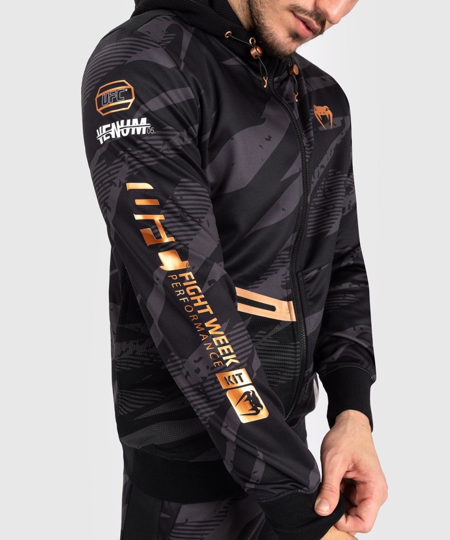 moletom com zíper ufc adrenaline by venum fight week masculino - camuflagem urbana