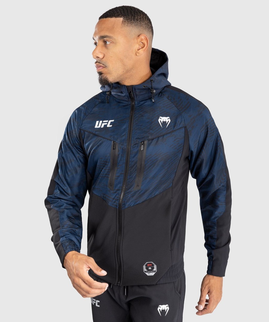 moletom com zíper ufc fusion by venum fight week masculino - azul oceânico