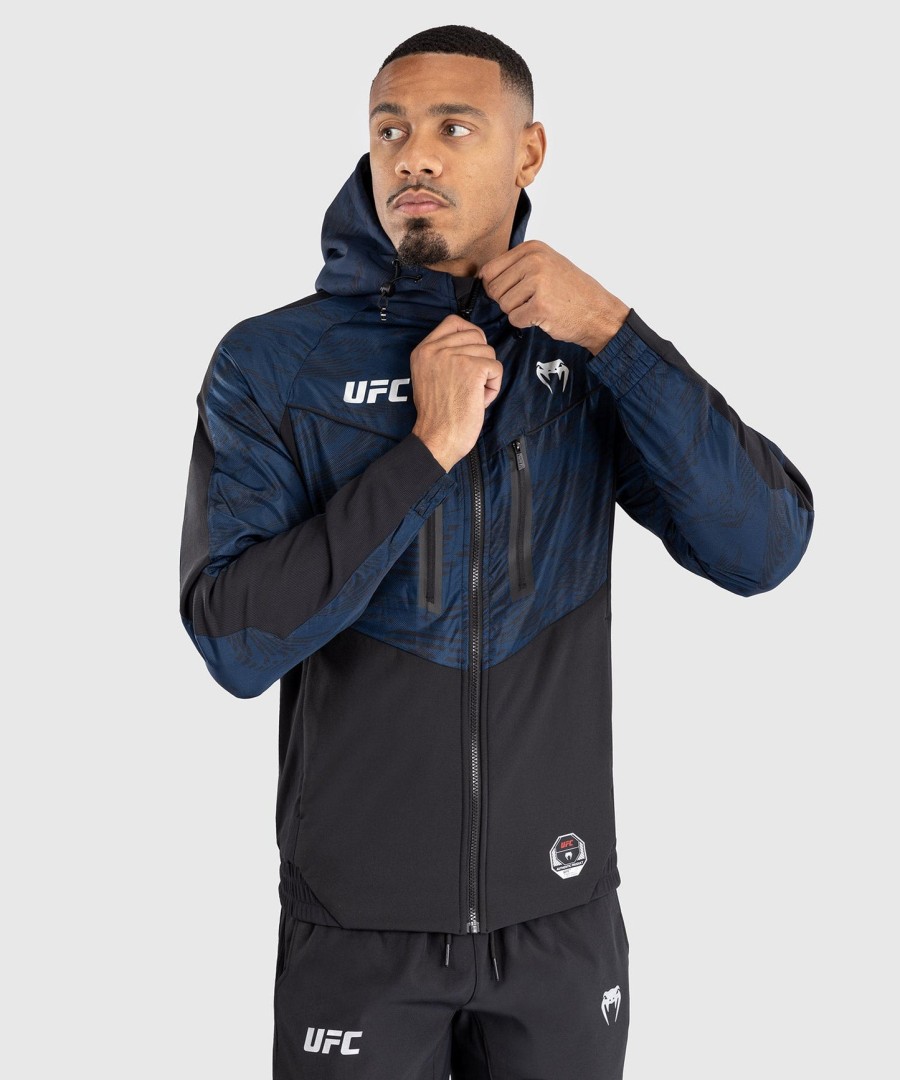 moletom com zíper ufc fusion by venum fight week masculino - azul oceânico