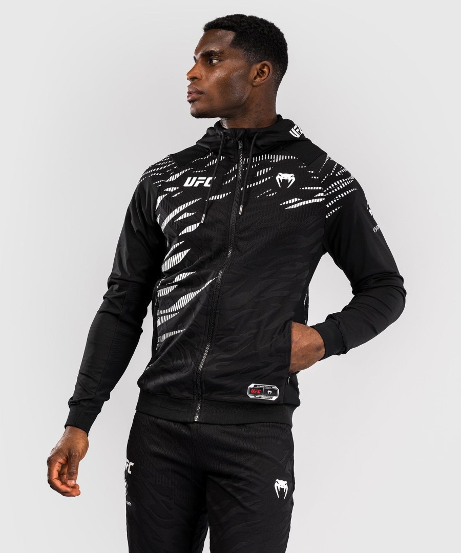 moletom com capuz ufc fusion by venum authentic fight night masculino walkout - preto