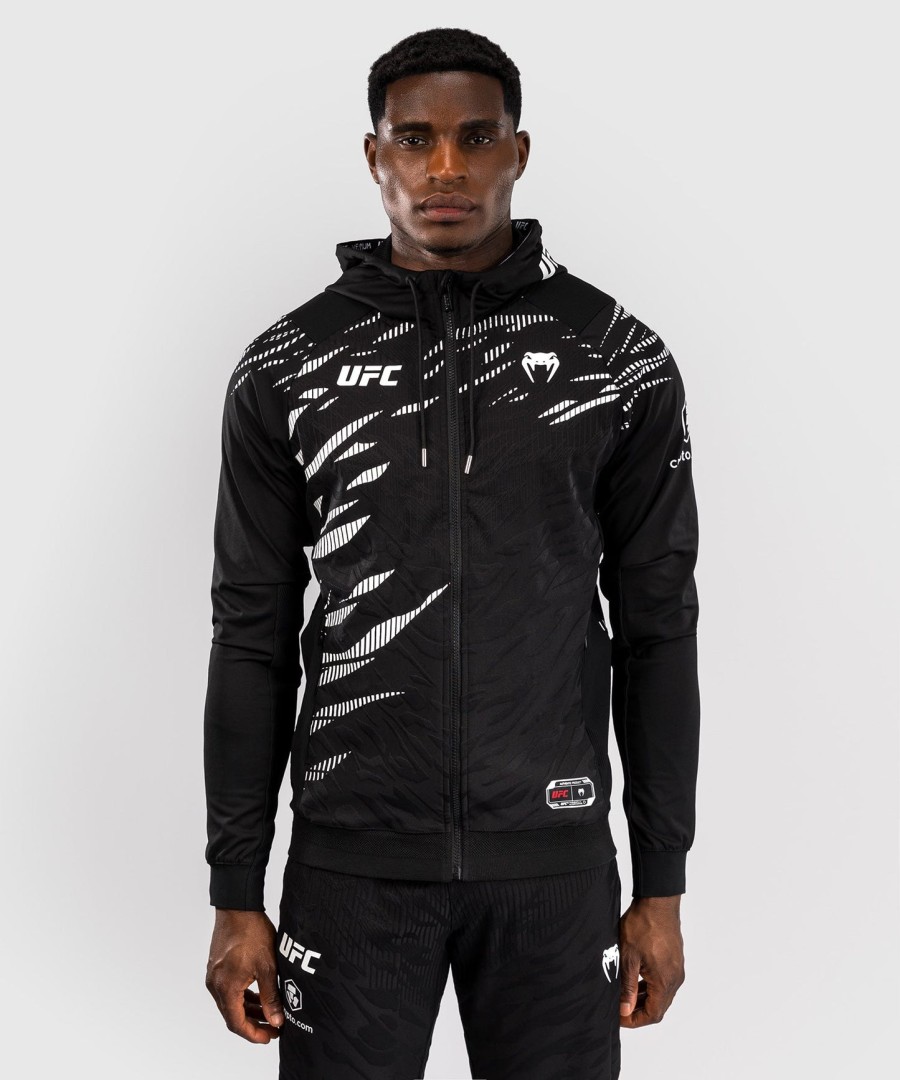 moletom com capuz ufc fusion by venum authentic fight night masculino walkout - preto