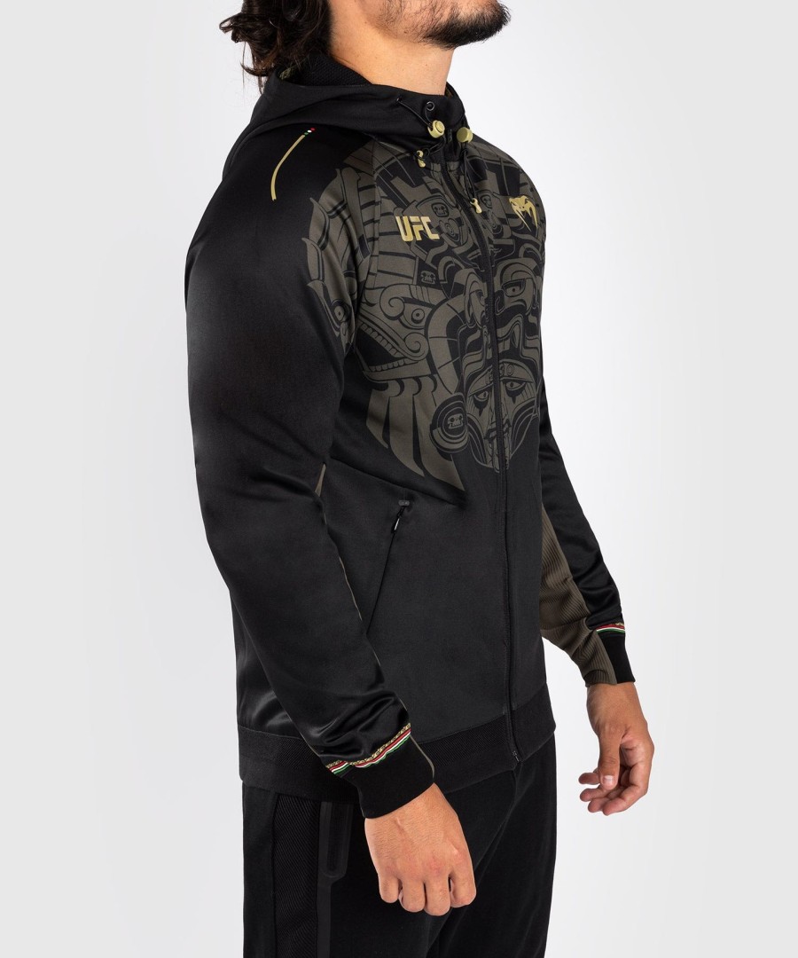 moletom com capuz noche ufc by venum authentic fight night masculino walkout - preto