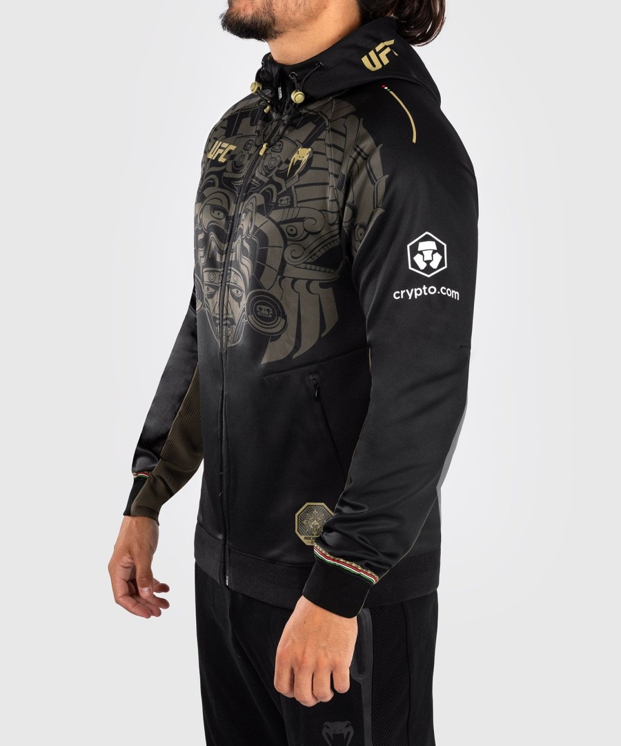 moletom com capuz noche ufc by venum authentic fight night masculino walkout - preto