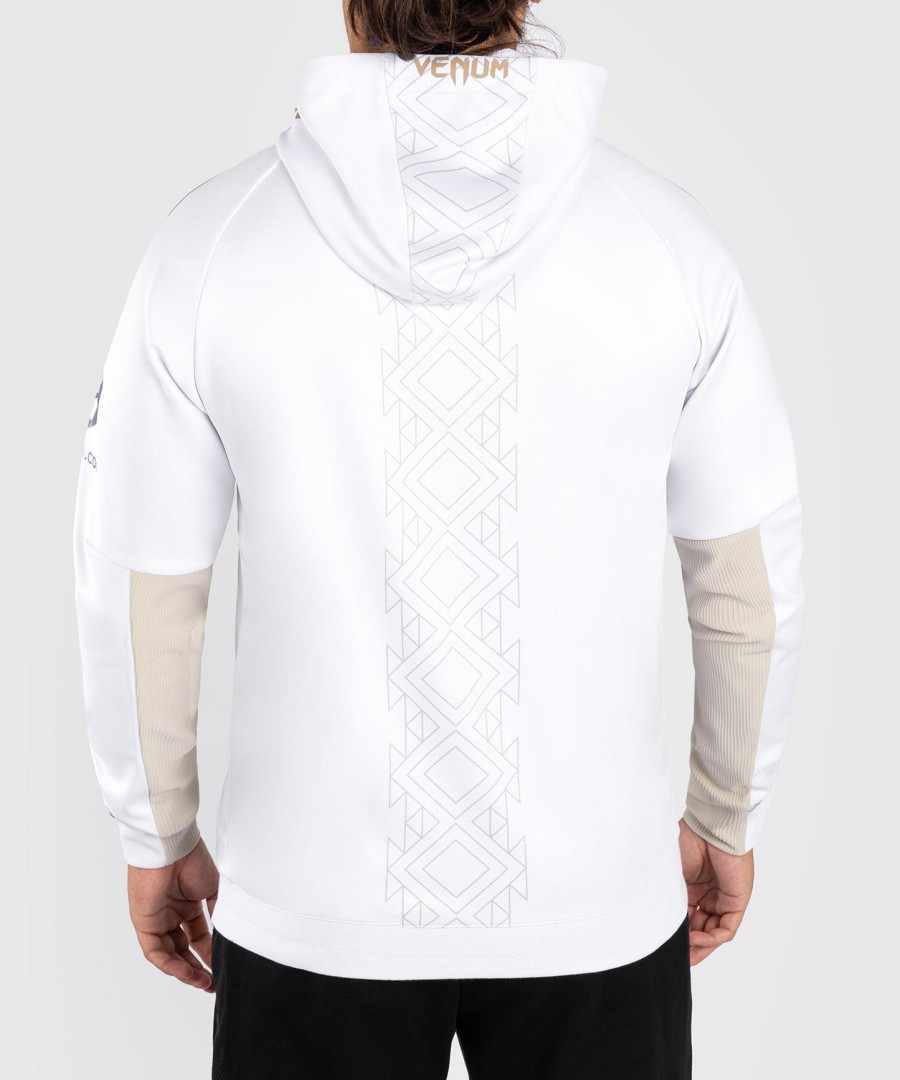 moletom com capuz noche ufc by venum authentic fight night masculino walkout - branco