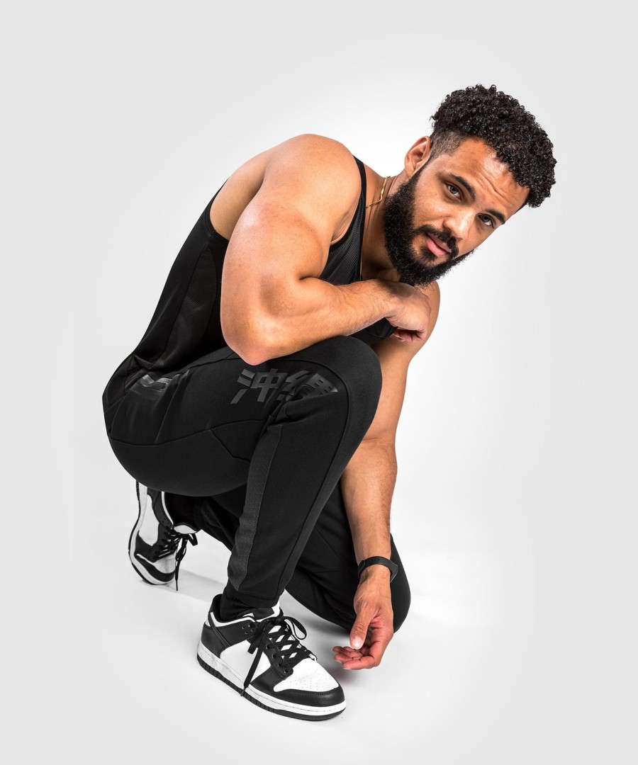calça de corrida venum okinawa 3.0 - pretovermelho