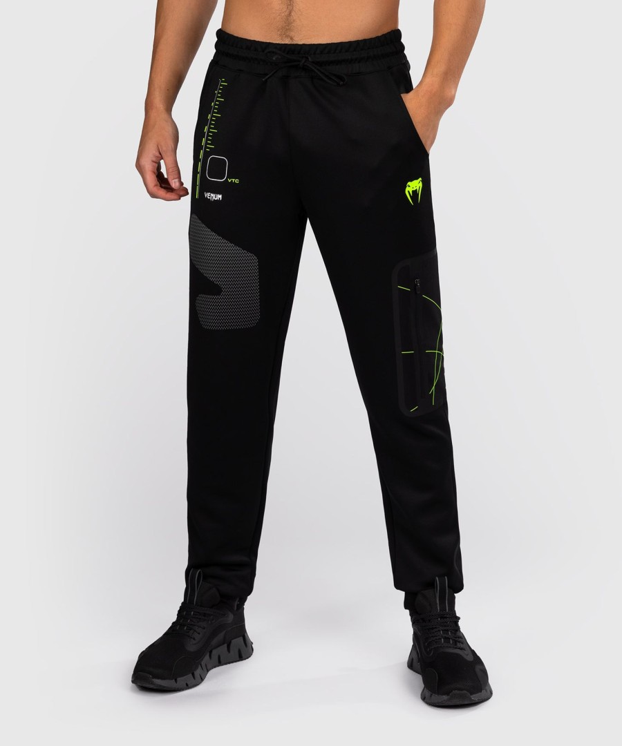 calça de treino venum training camp 4.0 - pretaverde neon