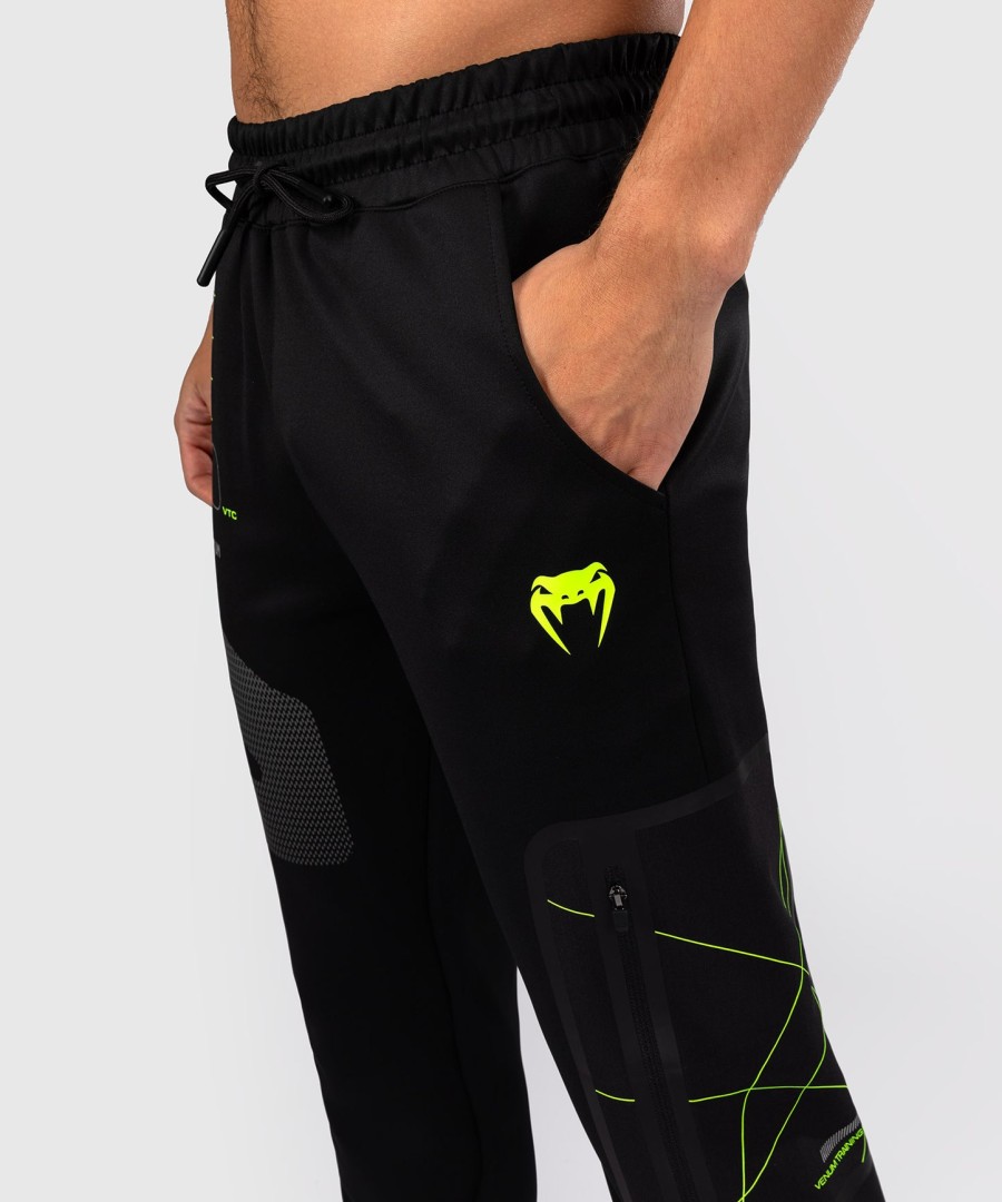 calça de treino venum training camp 4.0 - pretaverde neon