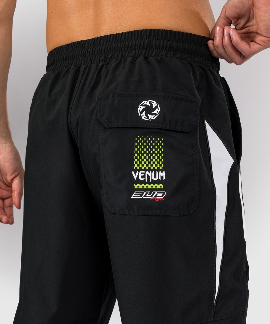 calça de corrida masculina venum x bud racing - pretobrancoverde limão