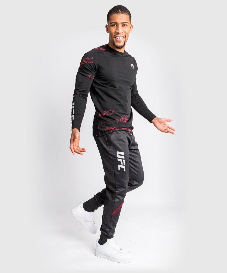 calça de moletom autêntica ufc venum fight week 2.0 - pretavermelha