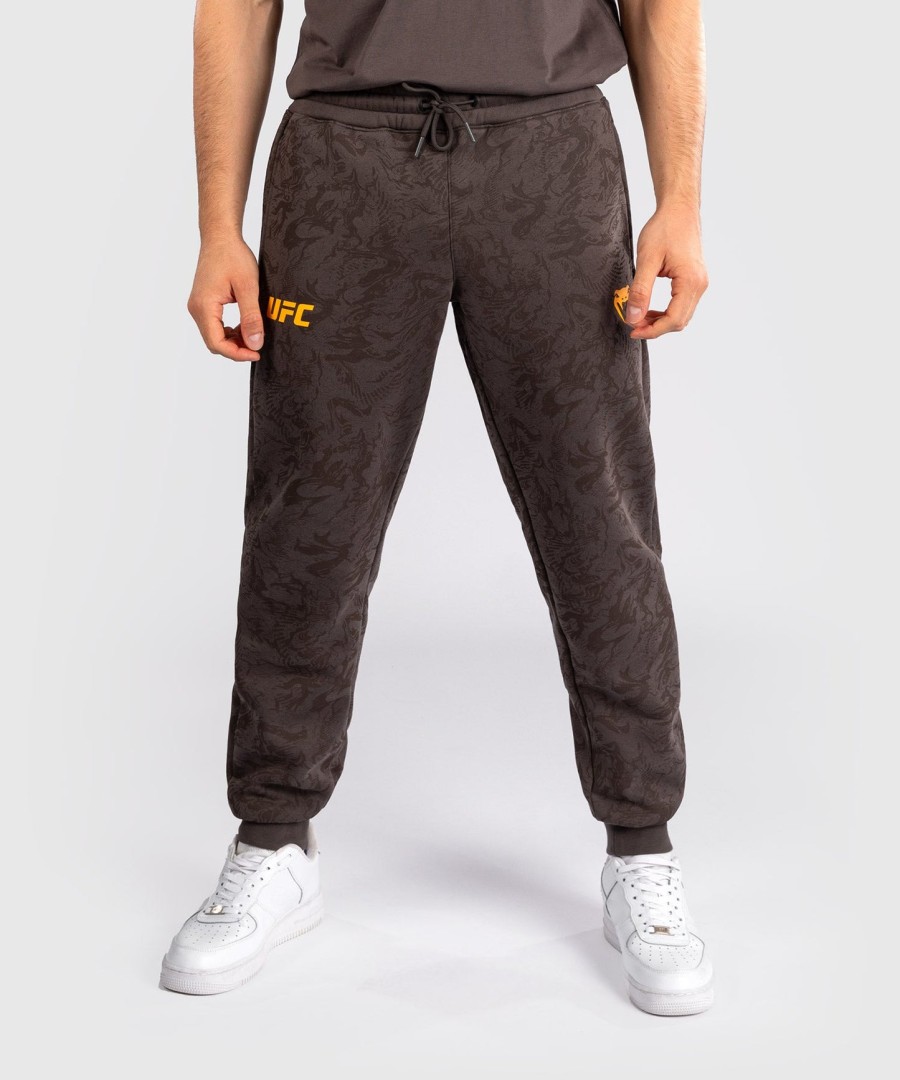 calça de algodão masculina ufc fusion by venum fight week - marrom terroso
