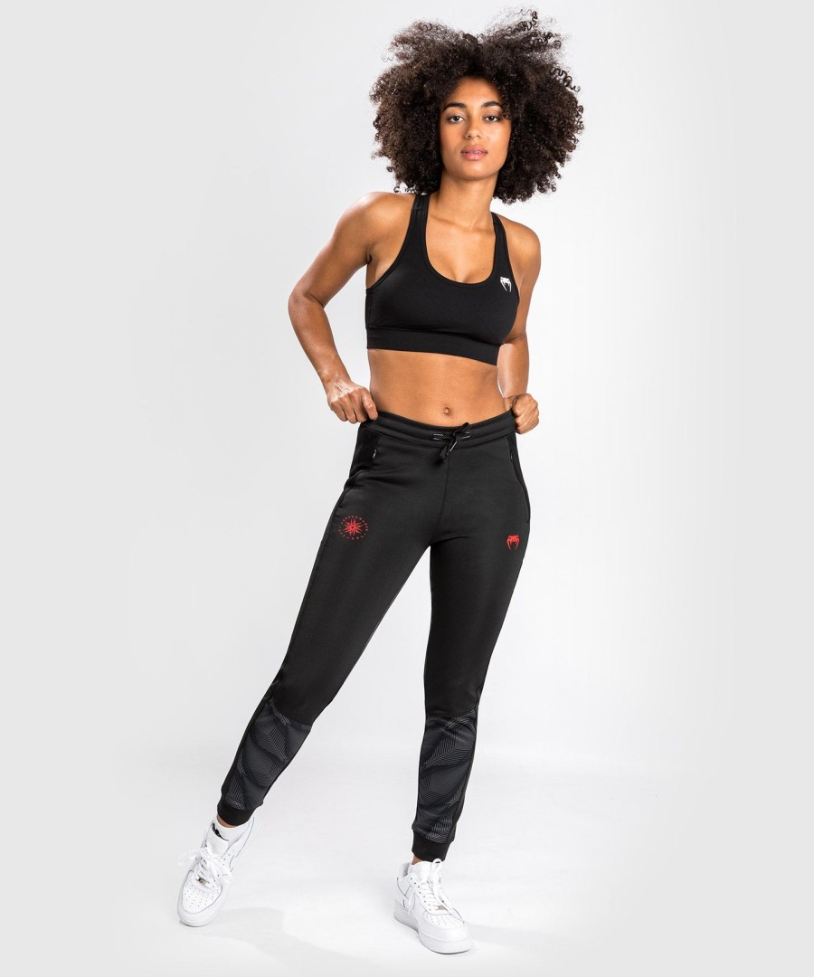 calça de moletom venum phantom - feminina - pretovermelho