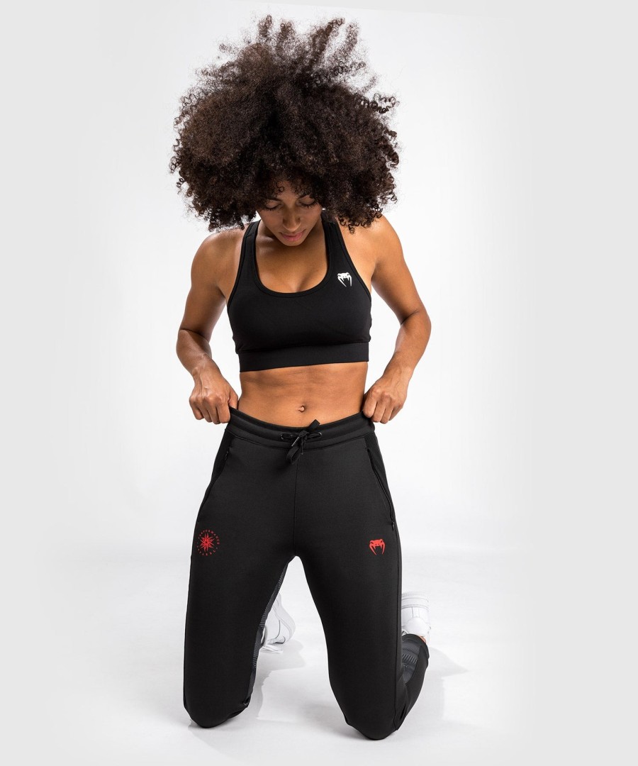 calça de moletom venum phantom - feminina - pretovermelho