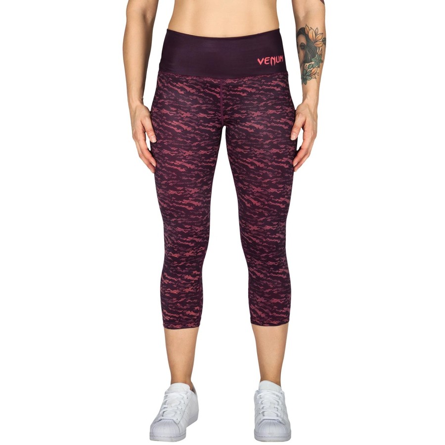 calça legging cropped venum camoline - pretocoral