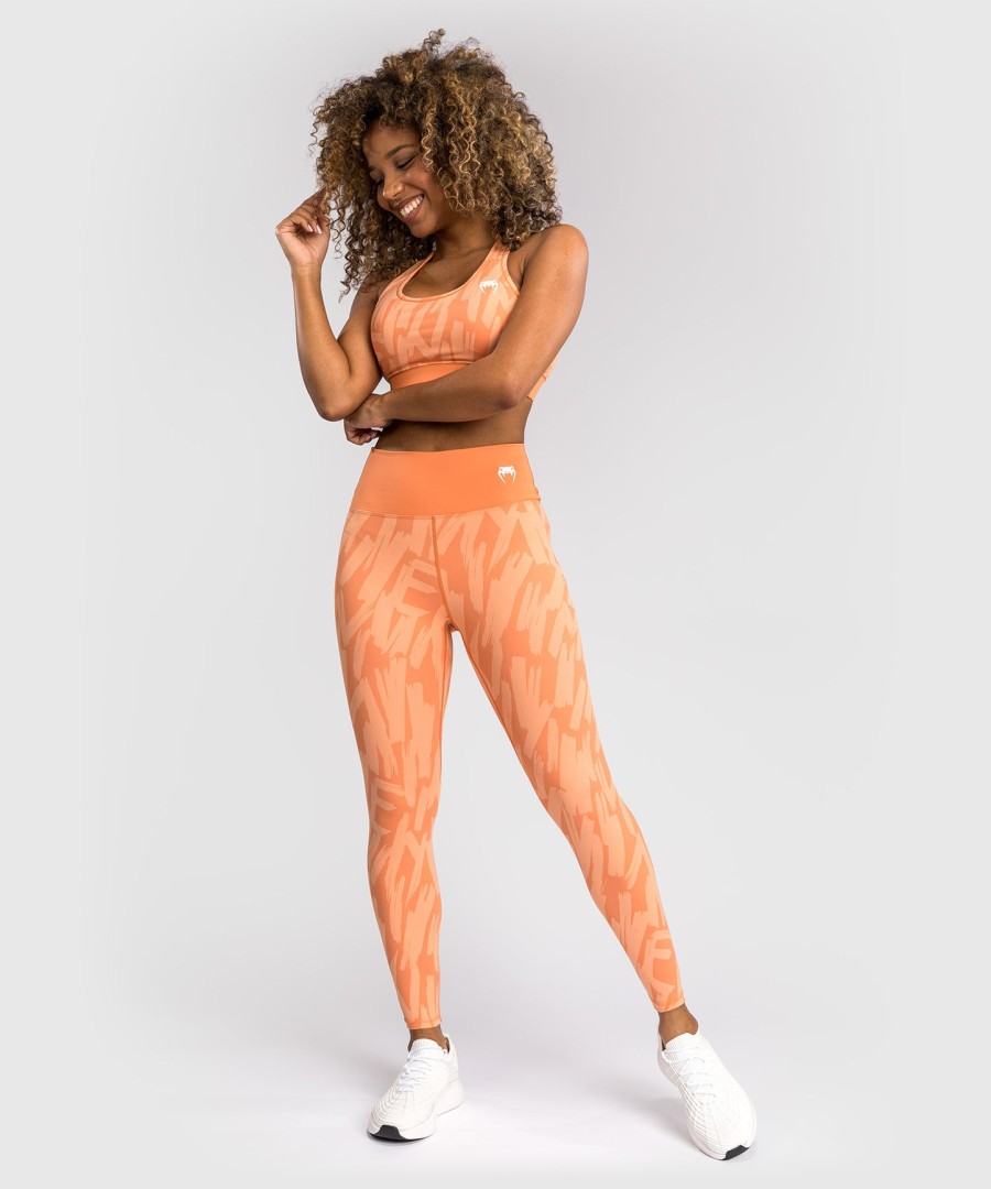 leggings venum graffiti femininas de comprimento total - damasco aveludado