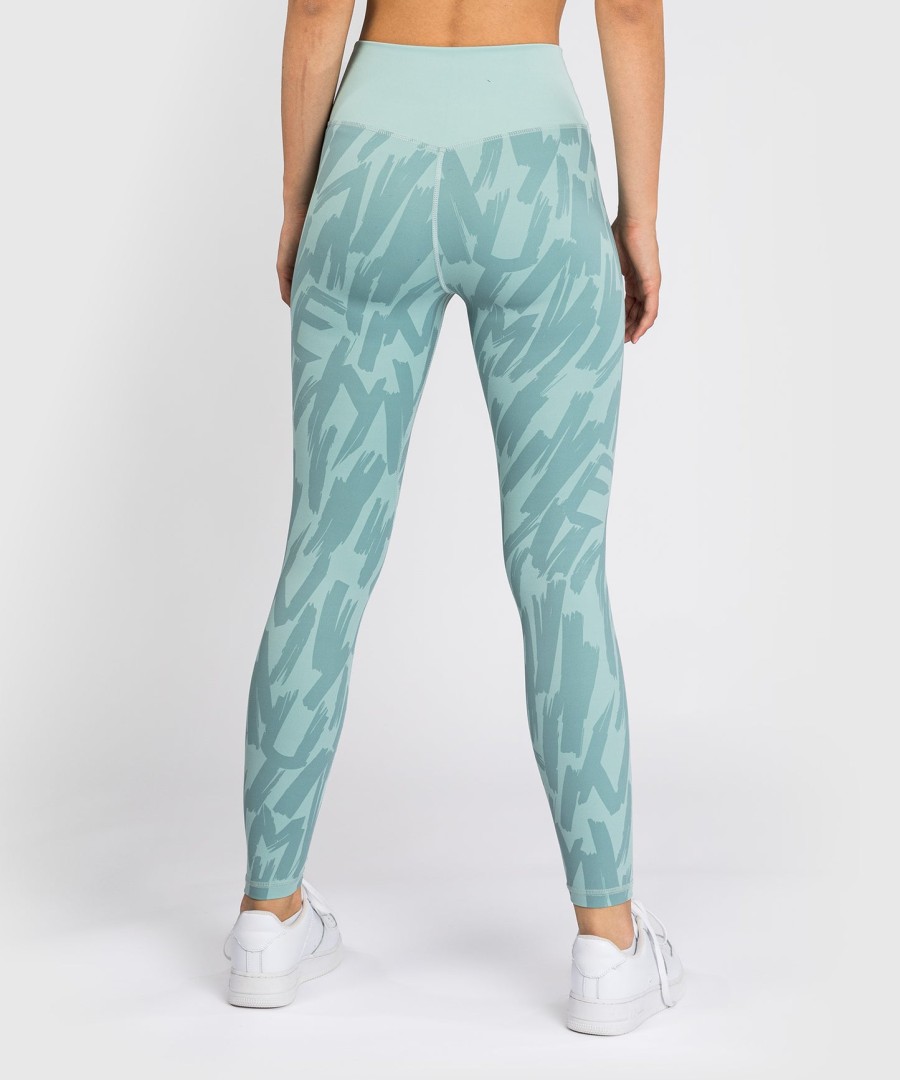 leggings venum graffiti femininas de comprimento total - aqua