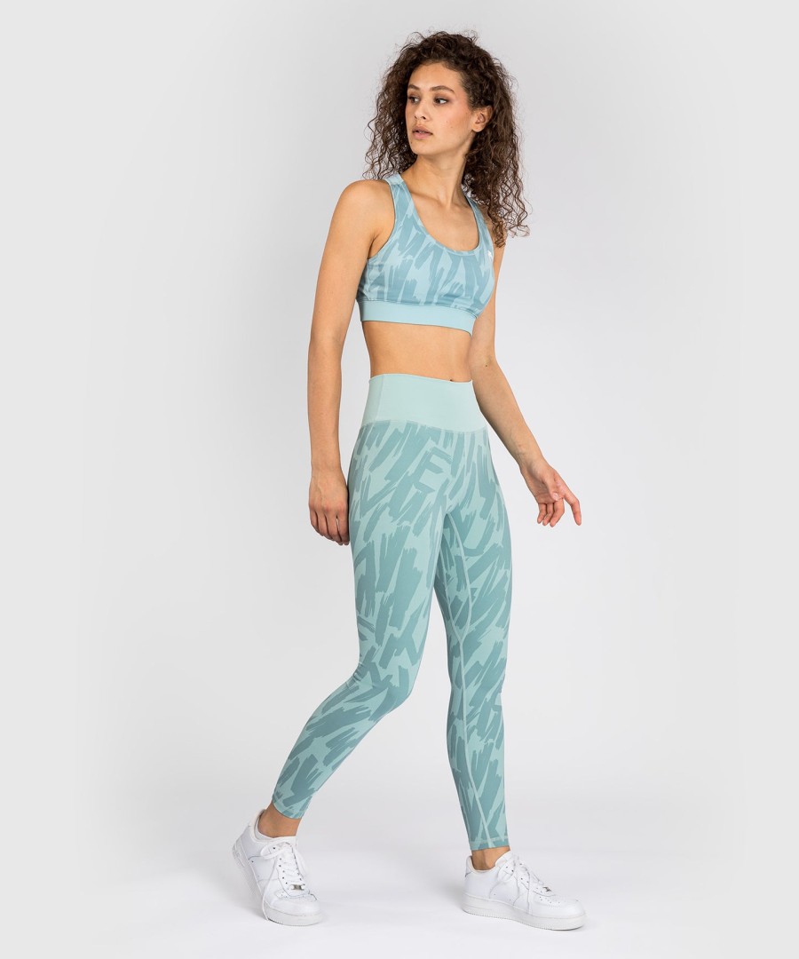 leggings venum graffiti femininas de comprimento total - aqua