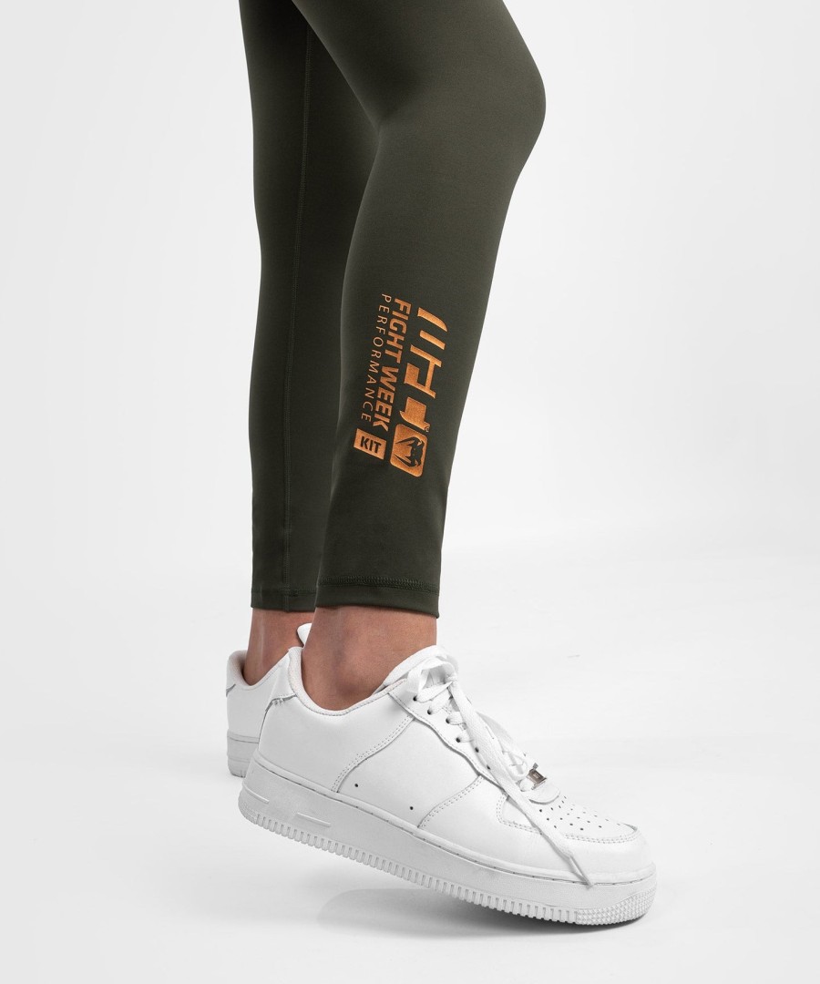 calça legging feminina de performance ufc adrenaline by venum fight week - cáquibronze