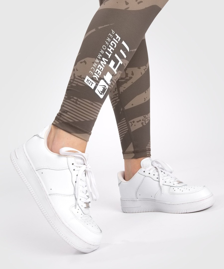 calça legging feminina de performance ufc adrenaline by venum fight week - camuflagem deserto