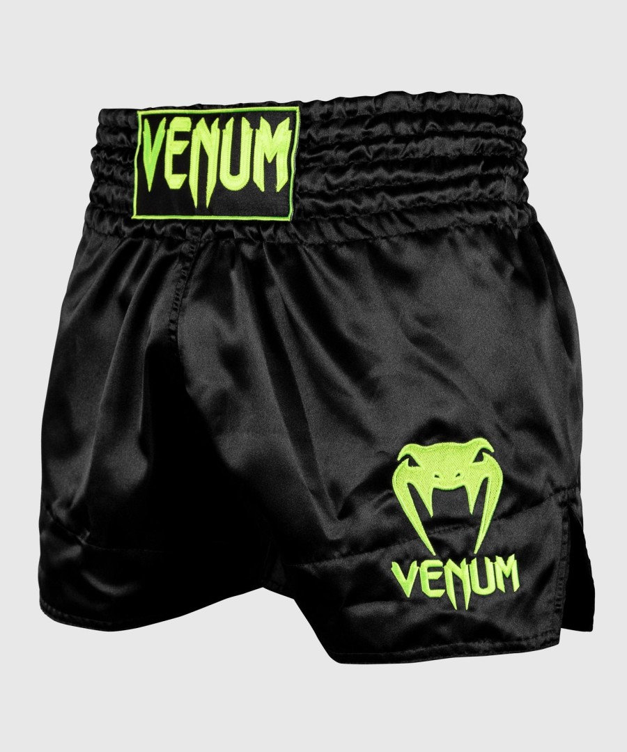 calção venum classic muay thai - pretoamarelo fluorescente