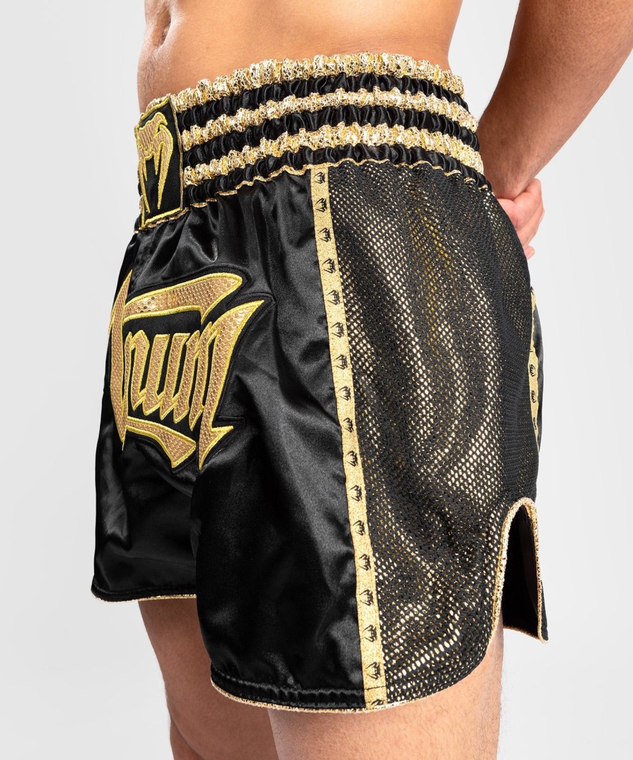 calção venum absolute 2.0 muay thai - pretodourado