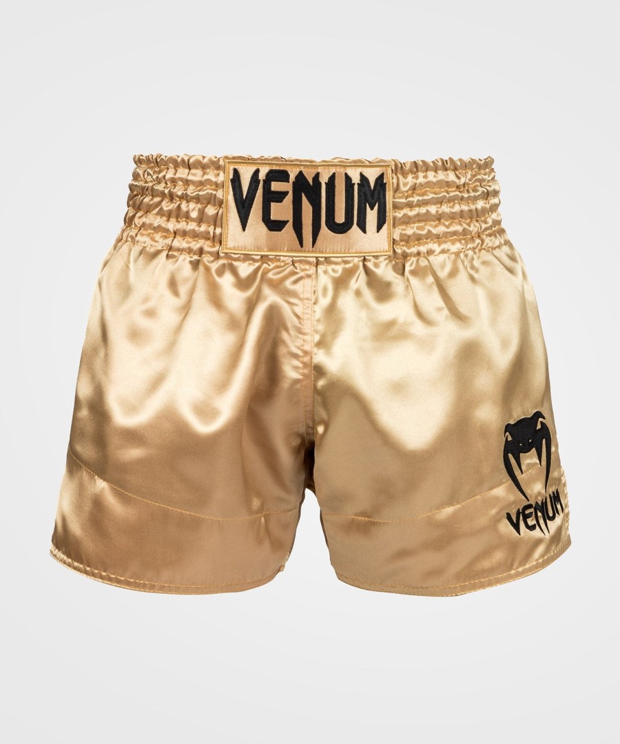 calções venum classic muay thai - douradopreto