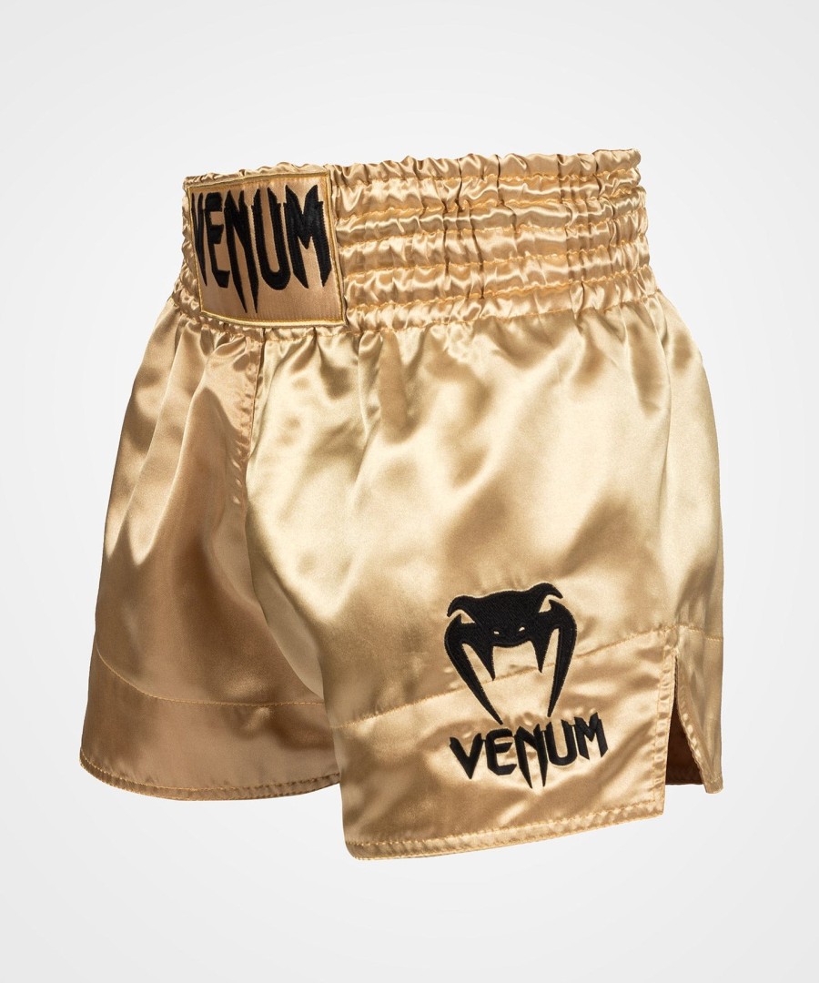 calções venum classic muay thai - douradopreto