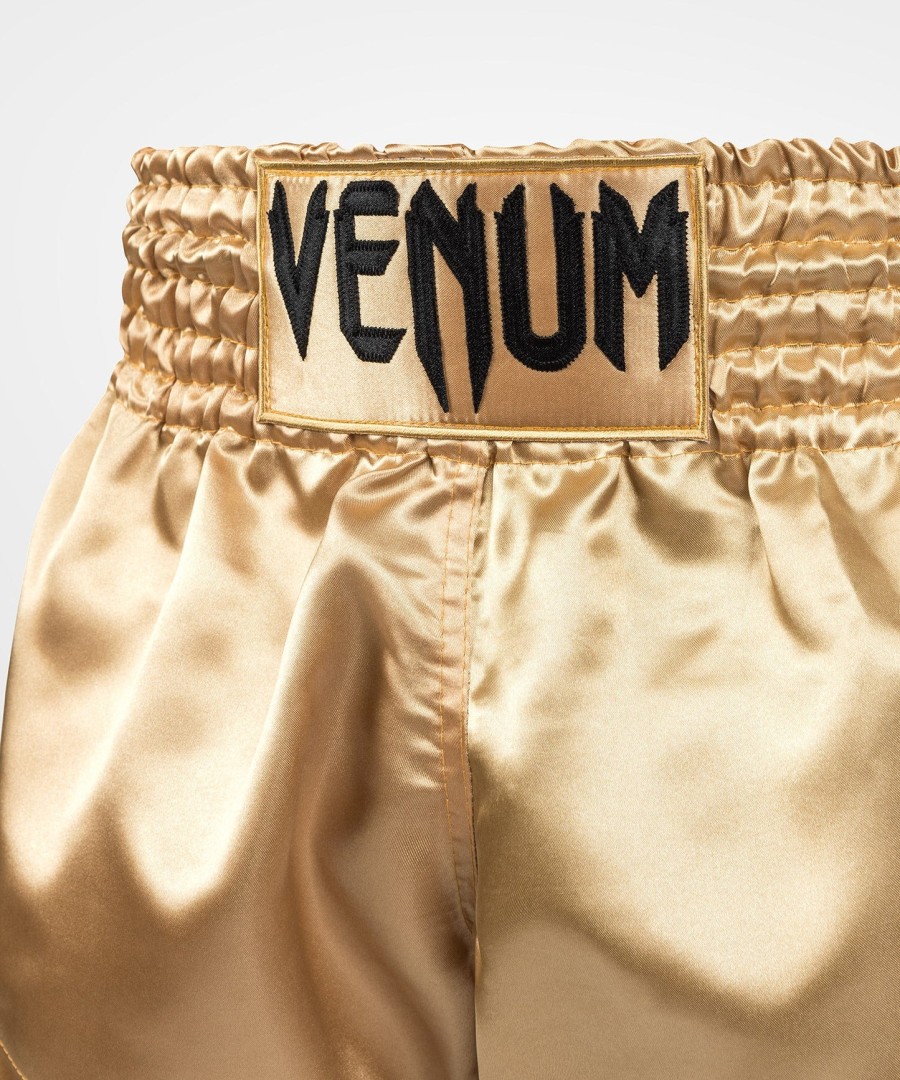 calções venum classic muay thai - douradopreto