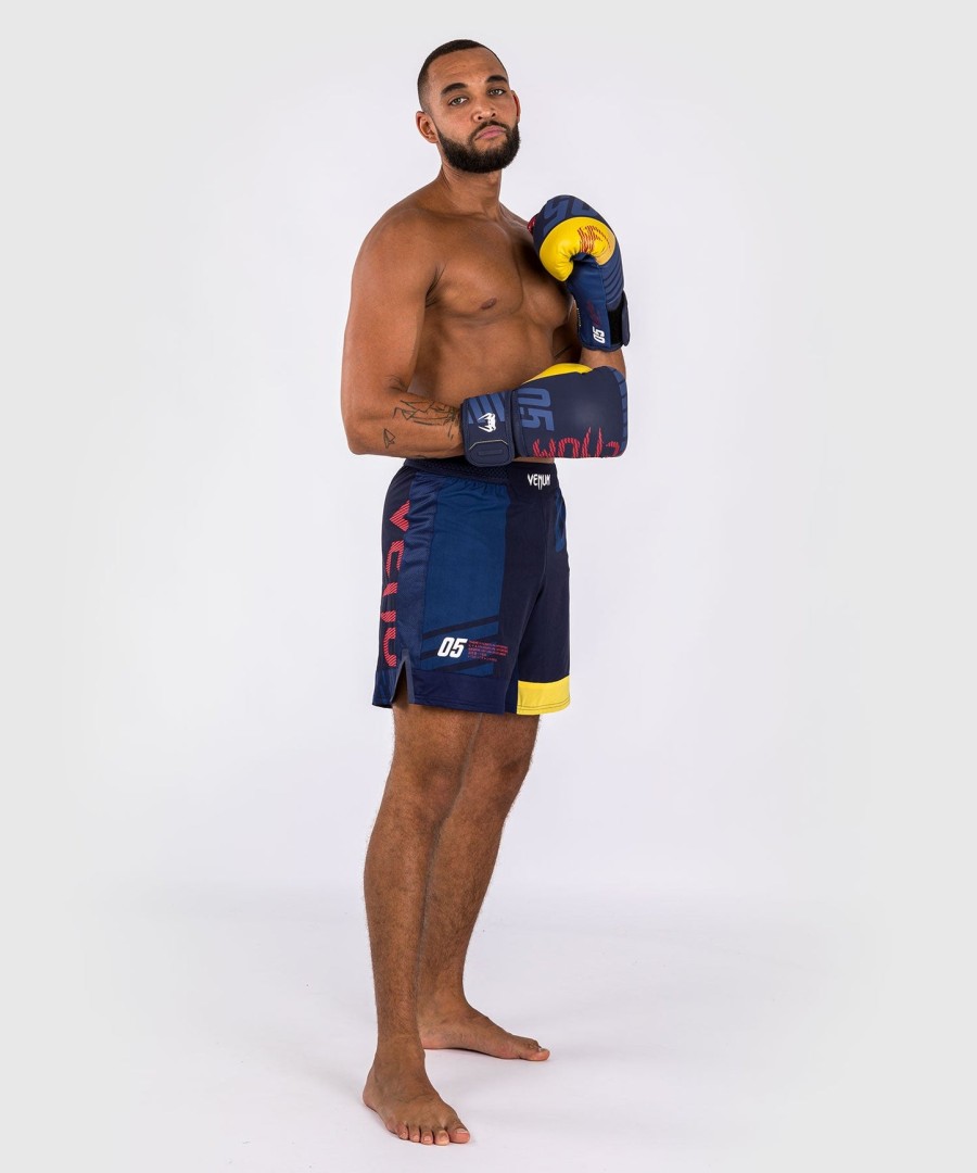 calção de luta venum sport 05 - azulamarelo