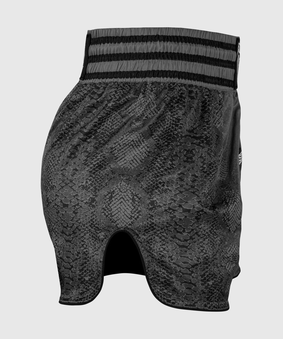 venum amazonia shorts femininos de muay thai - cinza escuro