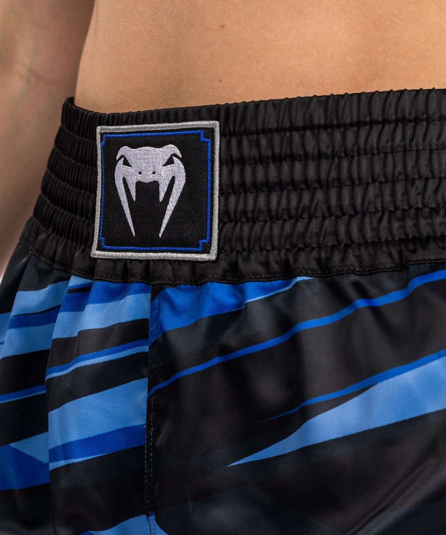 calções de muay thai venum abyss para mulher - azul sombra