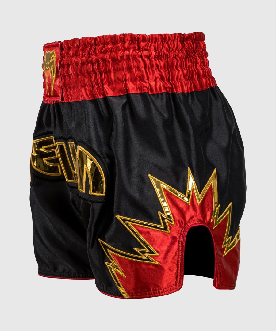 calção venum inferno muay thai - pretodouradovermelho